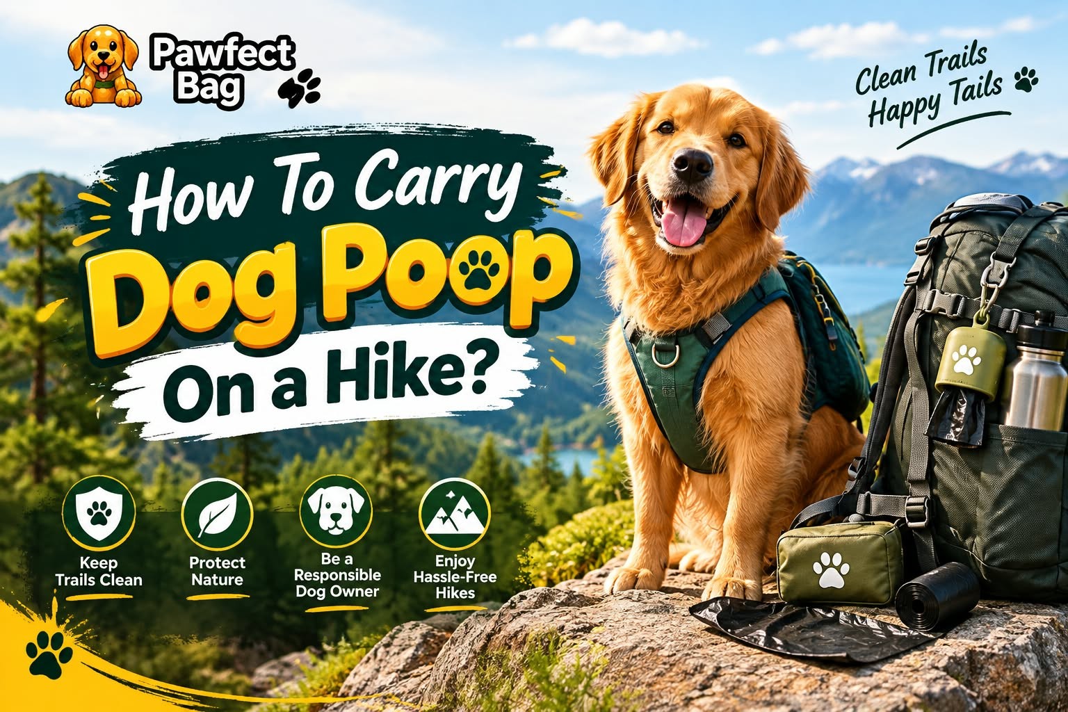 How To Carry dog poop on a hike safely and cleanly