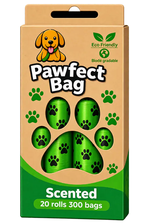 Green scented Pawfect Bag box
